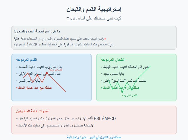 شرح القمم والقيعان في الأسواق المالية